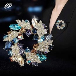 Pins Brooches womens round brooch simple wreath buckle pin corsage accessories Y240329