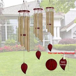 Decorative Figurines Money Tree 6 Tubes Wind Chimes Bell Good Luck Decorations Home Pendant Gardens Courtyards Lucky Chime