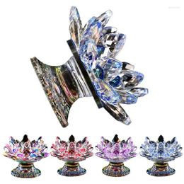 Candle Holders High Leg Crystal Lotus Holder Buddhist Supplies Lamp Ornaments Candlestick Butter Stand Home Decor Accessories