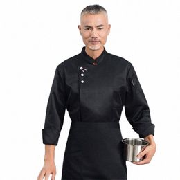 hotel Chef Uniform Profial Canteen Cooking Clothing Restaurant Kitchen Jacket Bakery Cook Coat Cafe Waiter Work Clothes P47B#