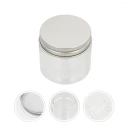 Storage Bottles 6Pcs Jars Clear Round With Aluminium Lids 50g Leak Proof Containers For Travel Lotion Creams