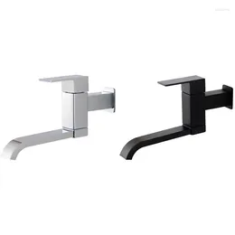 Bathroom Sink Faucets G1/2Inch Basin Faucet Wall Mounted Cold Water Bathtub Waterfall Spout Vessel