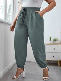 bottoms TOLEEN Clearance Price Outfits 2022 Spring Winter Fashion Women's Large Plus Size Cotton Pants Sports Elastic Oversized Clothing