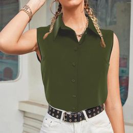 Women's T Shirts Women Lace-Up Shirt Casual Sleeveless V Neck Button Lightweight Tunic Tank Tops Solid Color Tee Comfortable Loose