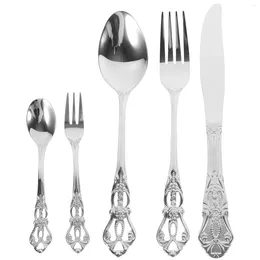 Dinnerware Sets Stainless Steel Cutlery Set Kit Fork Flatware Spoon Eating Utensils Kitchen Appliances