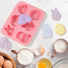 Baking Moulds Food-grade Silicone Cake Mould Easter Egg For Diy Candy Chocolate Fondant Pudding