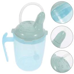 Water Bottles Elderly Care Cup Anti Spill Liquid Diet Feeding Drinking Glass Straw For Adults With Lid And Polypropylene (pp)