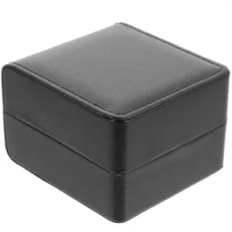 Decorative Plates Watch Storage Box Display Case Organizer Black Gift Boxes Pu Travel Water Proof