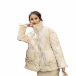 lingge Cott Jacket,Women's Thick Coat,Fall and Winter New Style Stand-Up Collar LooseShort Short Sweet andCool Girl DownJacket l9gj#