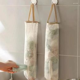 Storage Bags Portable Garbage Bag With Large Capacity Kitchen And Bathroom Wall Mounted Withdrawable Hanging