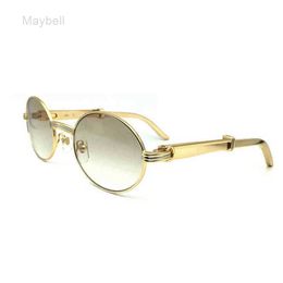 Designer 2023 Glasses Model Men Stainless Steel Optical Frame Gold For Women Round Mens Sunglass CTUY Sunglasses 10A s es