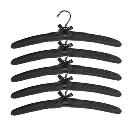 Hangers 5pcs Non Slip For Closet Heavy Duty Home Blouse Fashion Bow Clothing Storage Satin Padded El Suits Wedding Dress Coat Hanger