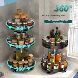 Kitchen Storage Household Double-layer Multi-functional Rotating Rack Desktop Multi-layer Organising