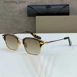 Sunglasses High end luxury brand design sunglasses for mens high-quality titanium fashion UV400 outdoor handmade womens fashion sunglasses L240322