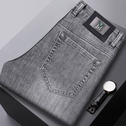 Herrenhosen, Designer-Jeans, luxuriöse Mode, hochwertige neue Herren- und Damenjeans, vielseitige Jeans mit geradem Schlauch und elastischem Aschenbecher aus Baumwolle