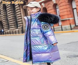30 degrees 2020 Children Girls clothes warm Winter Down Jackets coat Boys Clothing kids Hooded Thicken Long waterproof Parka LJ201358834