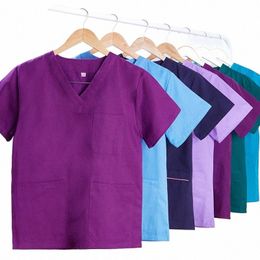 2021 Summer New Scrubs medical uniforms Tops+Pants beauty pet shop spa uniform sal nursing uniforms womens scrub set Work wear P979#