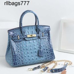 Bk Luxurys Bag Leather Texture Crocodile Bone Pattern Fashion Atmosphere Chain Handbag Large Capacity Single Shoulder Messenger