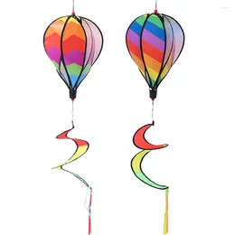 Party Decoration 2pcs Outdoor Balloon Wind Rotatable Decor Striped Air Pendent Tree Hanging