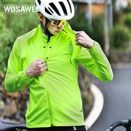 Cycling Jackets WOSAWE Men Bicycle Jacket Cycling Windbreaker Long Jersey Water Repellent Windproof MTB Road Bike Jacket with Removable Sleeves24329