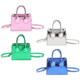 Bag Women Handbag Laser Small Square Shiny Fashion Solid Crossbody Tote Bags