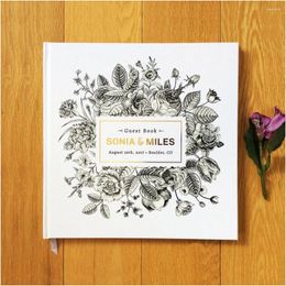 Party Supplies Real Foil Wedding Guest Book #6 - Hardcover Botanical Guestbook Custom Personalised Gold Cal