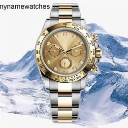 Roles Watch Swiss Watches Clean Factory Dayton 4130 Quartz Movement Sapphire Mechanical 40mm Water Resistsnt Function Folding Buckle Gold Silvery Dial Auto Date Dh