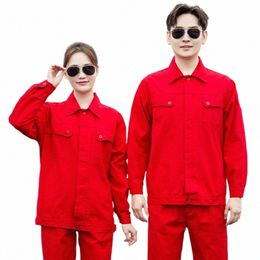 100% Cott Work Clothing plain Colour Welding Suit factory workshop working Uniforms Labour wear resistant Coveralls plus size4XL C0S0#