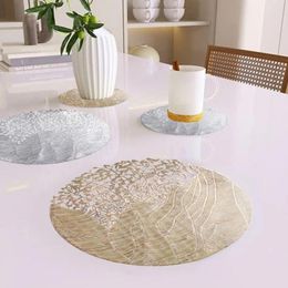 Table Mats Hollow Design Mat Elegant Round Placemats For Dining Decor Heat-resistant Home Parties