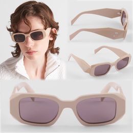 Luxury Designer Symbol sunglasses Women Men Acetate Geometric Cut Mirror Frame Summer Outdoor Leisure Travel Beach Sunglasses SPR17W