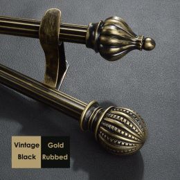 Accessories Sungshida 6Pack Fully Hand Paint Craft Vintage GOLD Rasha Finials for 2528mm Diameter Curtain Poles and Drapery Rods Deco.