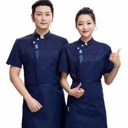 wholesale Chef Uniform Hotel Restaurant Work Clothes Western Restaurant Cooking Work Wear Food Service Bakery Cafe Waiter Tops j2Ce#