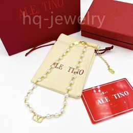 2023 Fashion design women's pearl necklace network celebrity matching designer jewelry necklace314M