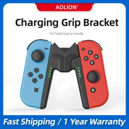 Stands Aolion Charging Grip Bracket for Switch Joycon Handle Gaming Controller Grip Charging Station for Nintendo Switch Accessories