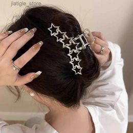 Hair Clips Silver Y2K Hair Claw Star Pentagram Hair Claws Sweet Cool Girls Party Punk Hair Clip Crab for Women Fashion Hair Accessories Y240329