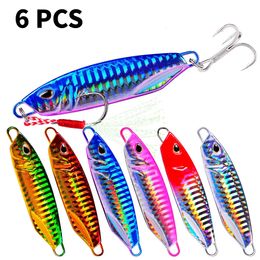 6 Pcs Set Cast Metal Bait Spinner Spoon Fishing Lures Jigs Trout Fishing Hard Baits Tackle Pesca Fish Jigging 240315