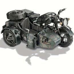 Piececool 3D Puzzles Adults, Motorcycle with Sidecar Metal Model Building Kits for Family Time, Side Car DIY Assembling Arts and Crafts, Best Birthday Gift