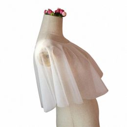 summer Tulle Bride Cape Simple Wedding Jackets Women Wrap Coat Bolero Cloak Shrug Wedding Jacket Bridal Shawl x0Pz#