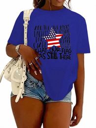 plus Size Women's Carto Figure & Letter Print T-shirt with Slight Stretch - Casual Short Sleeve Tee l5Js#