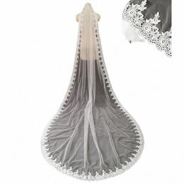 lg Wedding Veil Lace Edge One Layer Bridal Cathedral Velo 3 Metres Length Wedding Accories Voile Mariage Wel Real Photos 67MT#