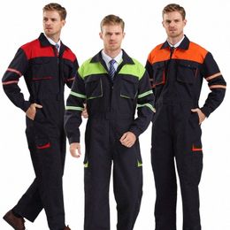 factory Workshop Uniform Repairment Service Uniform Clothing lg sleeves Siamese Engineering Clothes Labor Insurance Overalls a7Th#