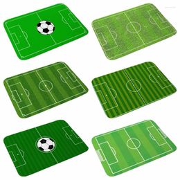 Bath Mats Football Field Ground Floor Mat Decor Washable Kitchen Rug Flannel Anti-skid Entry Entrance Doormat Bedroom 6 Styles