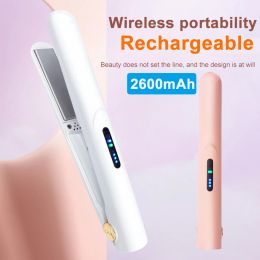 Irons Rechargeable Hair Straightener Cordless Hair Straightener Mini Ceramics Hair Curler Portable Flat Iron for Travel