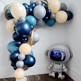 Party Decoration Pearl Navy Blue Balloon Garland Kit Boy Birthday Matte Grey Ballon Arch Baby Shower Decor Gold Strip Globos