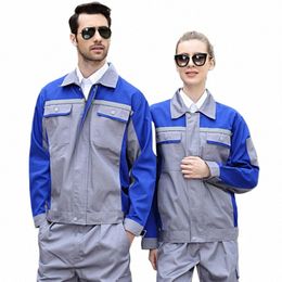 big Size Autumn Welding Suit Lg Sleeve Work Clothes Labor Mechanical Uniform Workshop Clean Green Factory Engineering Coverall T98p#