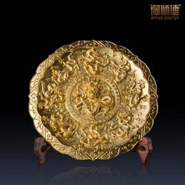 Window Stickers Master All Copper Ornaments "Feilongchengyun (gold)" Home Furnishing Crafts Decoration Living Room