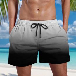 Men's Shorts Swim Trunks Mens' Fashionable Gradient Beach Pants Summer Casual Trousers For Mens Tether Thin Cosy Male