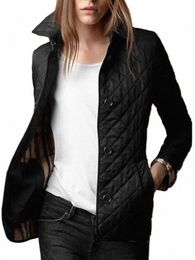plus Size Overcoat Women Lapel Top Autumn Winter Jacket Classic Plaid Blazer Street Clothing Cott Fi Full Sleeve Topcoat E2nu#