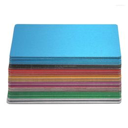 Multicolor Aluminium Business Card Blank Engraved Metal Label Material CNC Engraver For DIY