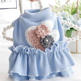 Dog Apparel Small Dress Spring Summer Princess Skirt Pet Fashion Cartoon Vest Puppy Sweet Clothes Cat Shirt Chihuahua Poodle Pomeranian